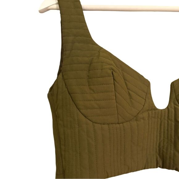 Italian Designer Scuba Olive Bustier - Picture 9 of 10